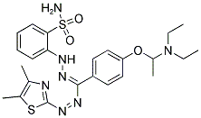 1-(4,5-DIMETHYLTHIAZOL-2-YL)-3-(4-DIETHYLAMINOETHOXYPHENYL)-5-(AMINOSULFONYLPHENYL)-FORMAZANE Struktur