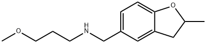 (3-METHOXY-PROPYL)-(2-METHYL-2,3-DIHYDRO-BENZOFURAN-5-YLMETHYL)-AMINE Struktur