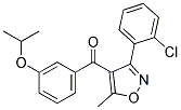 4-(3-ISOPROPOXYBENZOYL)-3-(2-CHLOROPHENYL)-5-METHYLISOXAZOLE Struktur