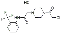 2-[4-(CHLOROACETYL)PIPERAZIN-1-YL]-N-[2-(TRIFLUOROMETHYL)PHENYL]ACETAMIDE HYDROCHLORIDE Struktur