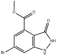 6-BROMO-3-HYDROXY-4-INDAZOLECARBOXYLIC ACID METHYL ESTER Struktur