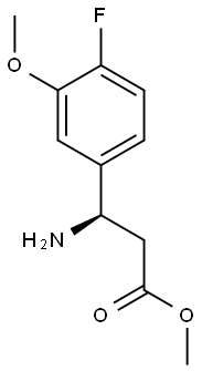 METHYL (3R)-3-AMINO-3-(4-FLUORO-3-METHOXYPHENYL)PROPANOATE Struktur