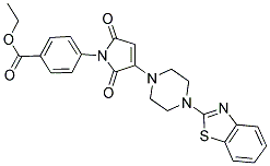 ETHYL 4-{3-[4-(1,3-BENZOTHIAZOL-2-YL)-1-PIPERAZINYL]-2,5-DIOXO-2,5-DIHYDRO-1H-PYRROL-1-YL}BENZOATE Struktur