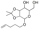 6-HYDROXYMETHYL-2,2-DIMETHYL-4-PENT-4-ENYLOXY-TETRAHYDRO-[1,3]DIOXOLO[4,5-C]PYRAN-7-OL Struktur