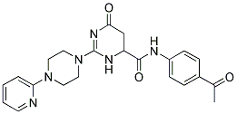 N-(4-ACETYLPHENYL)-6-OXO-2-(4-(PYRIDIN-2-YL)PIPERAZIN-1-YL)-3,4,5,6-TETRAHYDROPYRIMIDINE-4-CARBOXAMIDE Struktur