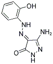 (4E)-3-AMINO-1H-PYRAZOLE-4,5-DIONE 4-[(2-HYDROXYPHENYL)HYDRAZONE] Struktur