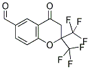 4-OXO-2,2-BIS(TRIFLUOROMETHYL)CHROMANE-6-CARBALDEHYDE Struktur