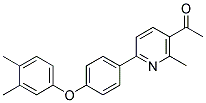 1-(6-(4-(3,4-DIMETHYLPHENOXY)PHENYL)-2-METHYLPYRIDIN-3-YL)ETHANONE Struktur