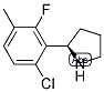 (2R)-2-(6-CHLORO-2-FLUORO-3-METHYLPHENYL)PYRROLIDINE Struktur