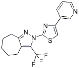 2-(4-PYRIDIN-3-YL-1,3-THIAZOL-2-YL)-3-(TRIFLUOROMETHYL)-2,4,5,6,7,8-HEXAHYDROCYCLOHEPTA[C]PYRAZOLE Struktur