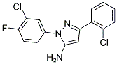 1-(3-CHLORO-4-FLUOROPHENYL)-3-(2-CHLOROPHENYL)-1H-PYRAZOL-5-AMINE Struktur