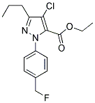 4-CHLORO-1-[(4-FLUOROMETHYL)PHENYL]-3-PROPYL-1H-PYRAZOLE-5-CARBOXYLIC ACID ETHYL ESTER Struktur