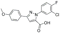 1-(3-CHLORO-4-FLUOROPHENYL)-3-(4-METHOXYPHENYL)-1H-PYRAZOLE-5-CARBOXYLIC ACID Struktur