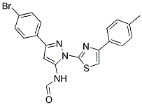 3-(4-BROMOPHENYL)-1-[4-(4-METHYLPHENYL)-1,3-THIAZOL-2-YL]-1H-PYRAZOL-5-YLFORMAMIDE Struktur