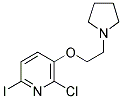 2-CHLORO-6-IODO-3-(2-PYRROLIDIN-1-YL-ETHOXY)-PYRIDINE Struktur