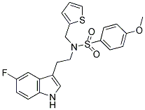 N-[2-(5-FLUORO-1H-INDOL-3-YL)ETHYL]-4-METHOXY-N-(2-THIENYLMETHYL)BENZENESULFONAMIDE Struktur