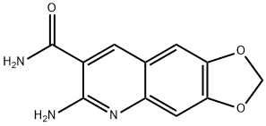 6-AMINO[1,3]DIOXOLO[4,5-G]QUINOLINE-7-CARBOXAMIDE Struktur