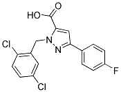 1-(2,5-DICHLOROBENZYL)-3-(4-FLUOROPHENYL)-1H-PYRAZOLE-5-CARBOXYLIC ACID Struktur