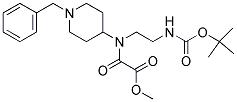 N-(1-BENZYL-PIPERIDIN-4-YL)-N-(2-TERT-BUTOXYCARBONYLAMINO-ETHYL)-OXALAMIC ACID METHYL ESTER Struktur