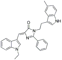 (Z)-4-((1-ETHYL-1H-INDOL-3-YL)METHYLENE)-1-(2-(5-METHYL-1H-INDOL-3-YL)ETHYL)-2-PHENYL-1H-IMIDAZOL-5(4H)-ONE Struktur