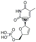 3'-DEOXY 2',3'-DIDEHYDROTHYMIDINE-5'-MONOPHOSPHATE Struktur