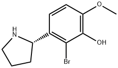 3-((2S)PYRROLIDIN-2-YL)-2-BROMO-6-METHOXYPHENOL Struktur