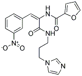 N-[(E)-1-({[3-(1H-IMIDAZOL-1-YL)PROPYL]AMINO}CARBONYL)-2-(3-NITROPHENYL)VINYL]-2-FURAMIDE Struktur