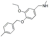 1-(3-ETHOXY-4-((4-METHYLBENZYL)OXY)PHENYL)-N-METHYLMETHANAMINE Struktur