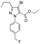 4-BROMO-1-[(4-FLUOROMETHYL)PHENYL]-3-PROPYL-1H-PYRAZOLE-5-CARBOXYLIC ACID ETHYL ESTER Struktur