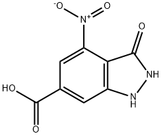 3-HYDROXY-4-NITRO-6-(1H)INDAZOLE CARBOXYLIC ACID Struktur