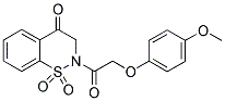 2-[(4-METHOXYPHENOXY)ACETYL]-2,3-DIHYDRO-4H-1,2-BENZOTHIAZIN-4-ONE 1,1-DIOXIDE Struktur