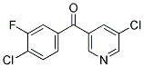 3-CHLORO-5-(4-CHLORO-3-FLUOROBENZOYL)PYRIDINE Struktur