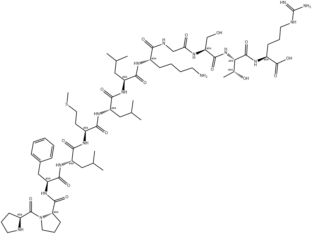 H2N-PPFLMLLKGSTR-OH Struktur