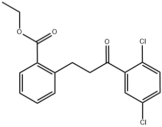 3-(2-CARBOETHOXYPHENYL)-2',5'-DICHLOROPROPIOPHENONE Struktur