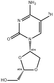 BETA-L-DIOXALANE CYTOSINE, [5-3H]- Struktur