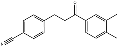 3-(4-CYANOPHENYL)-3',4'-DIMETHYLPROPIOPHENONE Struktur