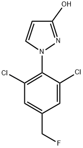 1-[2,6-DICHLORO-4-(FLUOROMETHYL)PHENYL]-3-HYDROXY-1H-PYRAZOLE Struktur