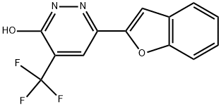 6-(BENZO-[B]-FURAN-2-YL)-3-HYDROXY-4-(TRIFLUOROMETHYL)PYRIDAZINE Struktur