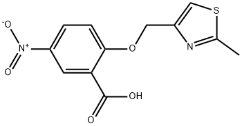 2-[(2-METHYL-1,3-THIAZOL-4-YL)METHOXY]-5-NITROBENZOIC ACID Struktur