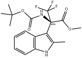 METHYL N-(TERT-BUTOXYCARBONYL)-3,3,3-TRIFLUORO-2-(2-METHYL-1H-INDOL-3-YL)ALANINATE Struktur