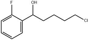 5-CHLORO-1-(2-FLUOROPHENYL)-1-PENTANOL Struktur