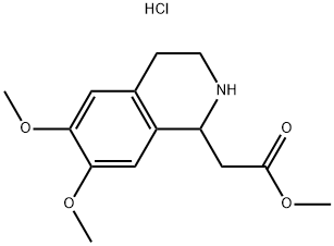 METHYL (6,7-DIMETHOXY-1,2,3,4-TETRAHYDROISOQUINOLIN-1-YL)ACETATE HYDROCHLORIDE Struktur