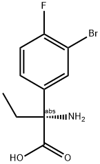 (2R)-2-AMINO-2-(3-BROMO-4-FLUOROPHENYL)BUTANOIC ACID Struktur