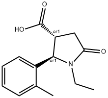 (2R,3R)-1-ETHYL-2-(2-METHYLPHENYL)-5-OXO-3-PYRROLIDINECARBOXYLIC ACID Struktur