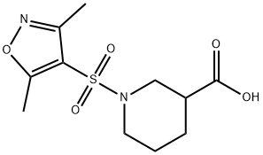 1-[(3,5-DIMETHYLISOXAZOL-4-YL)SULFONYL]PIPERIDINE-3-CARBOXYLIC ACID Struktur