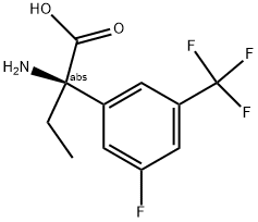 (2R)-2-AMINO-2-[5-FLUORO-3-(TRIFLUOROMETHYL)PHENYL]BUTANOIC ACID Struktur