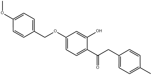 1-(4-(4-METHOXYBENZYLOXY)-2-HYDROXYPHENYL)-2-P-TOLYLETHANONE Struktur