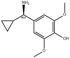 4-((1R)AMINOCYCLOPROPYLMETHYL)-2,6-DIMETHOXYPHENOL Struktur