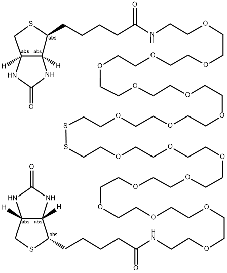 BIOTIN-DECA(ETHYLENE GLYCOL)-DISULFIDE Struktur