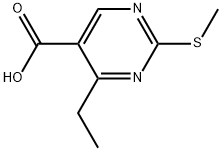 4-ETHYL-2-METHYLSULFANYL-PYRIMIDINE-5-CARBOXYLIC ACID Struktur